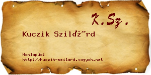 Kuczik Szilárd névjegykártya