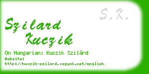 szilard kuczik business card