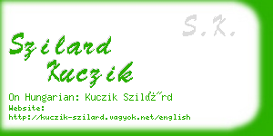 szilard kuczik business card